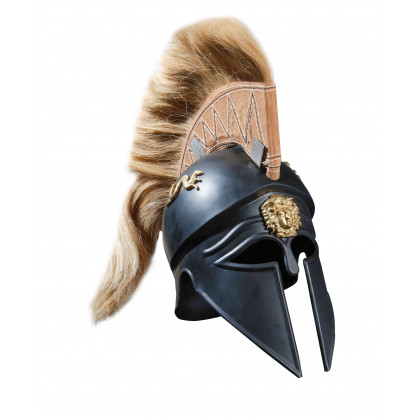 CASQUE CORINTHIEN NOIR+CRINIERE