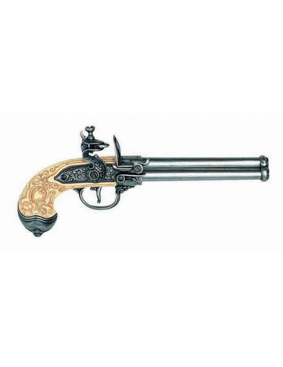 PISTOLET ITALIEN 3 CANONS LORENZONI 1680