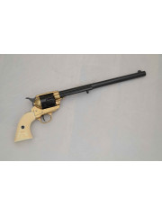 REVOLVER PEACEMAKER USA 1873 BLANC-DORE-NOIR 46 CM