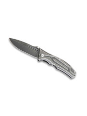 COUTEAU GRIS MANCHE METAL LAME 9CM