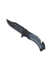 COUTEAU OUVERTURE ASSISTEE STYLE CARBONE LAME 12CM