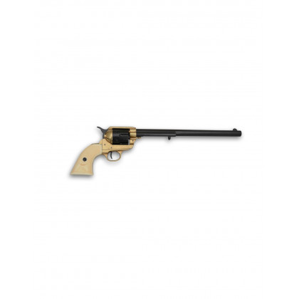 REVOLVER PEACEMAKER USA 1873 BLANC-DORE-NOIR 46 CM