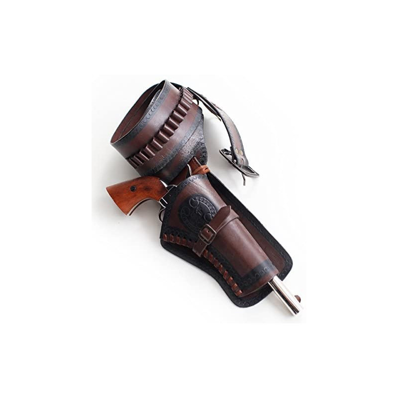 Ceinture Pistolet En Cuir Noir Kore – Taille 33 Coupée, Occasion Très Bon état