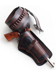 CEINTURE CUIR 1 PISTOLET