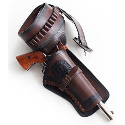 CEINTURE CUIR 1 PISTOLET