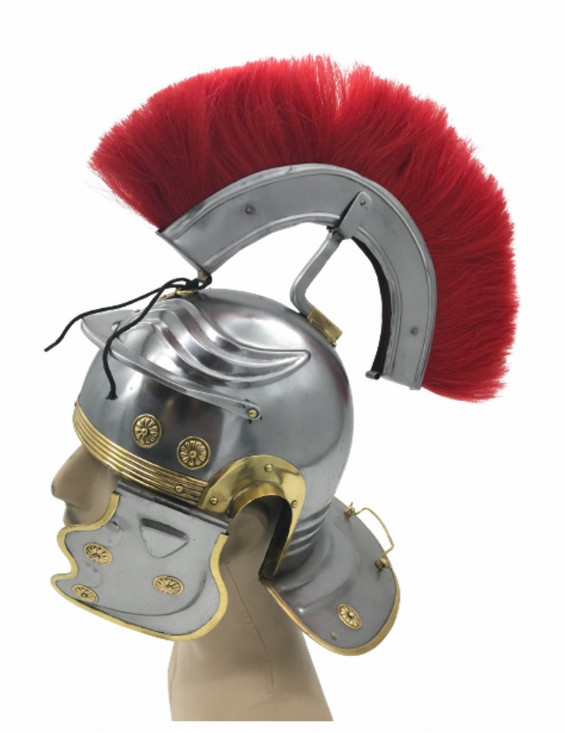 CASQUE CENTURION ROMAIN CRETE FRONTALE ROUGE