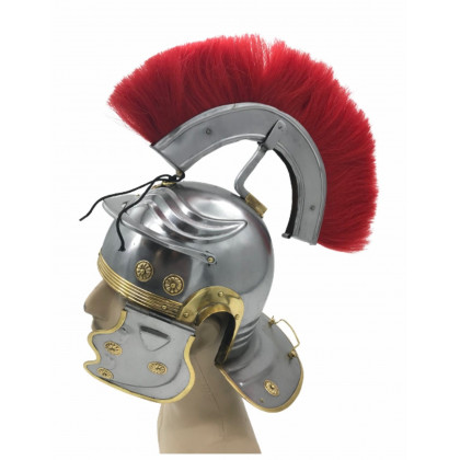 CASQUE CENTURION ROMAIN CRETE FRONTALE ROUGE