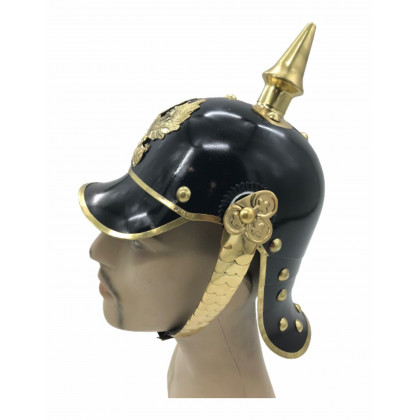 CASQUE A POINTE ALLEMAND METAL NOIR