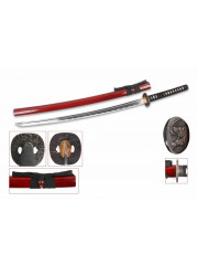 F/ KATANA 1045 FOURREAU ROUGE LAME 71CM