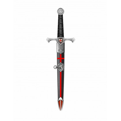 Fuentes - D108 DAGUE TEMPLIERE FOURREAU CROIX ROUGE 40CM