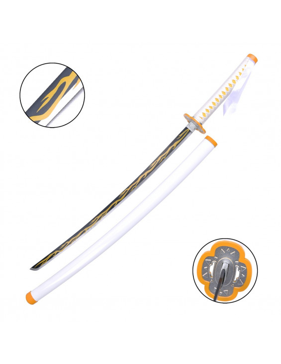 KATANA NON TRANCHANT BLANC ET ORANGE