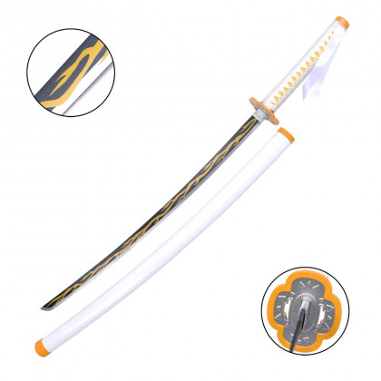 KATANA NON TRANCHANT BLANC ET ORANGE