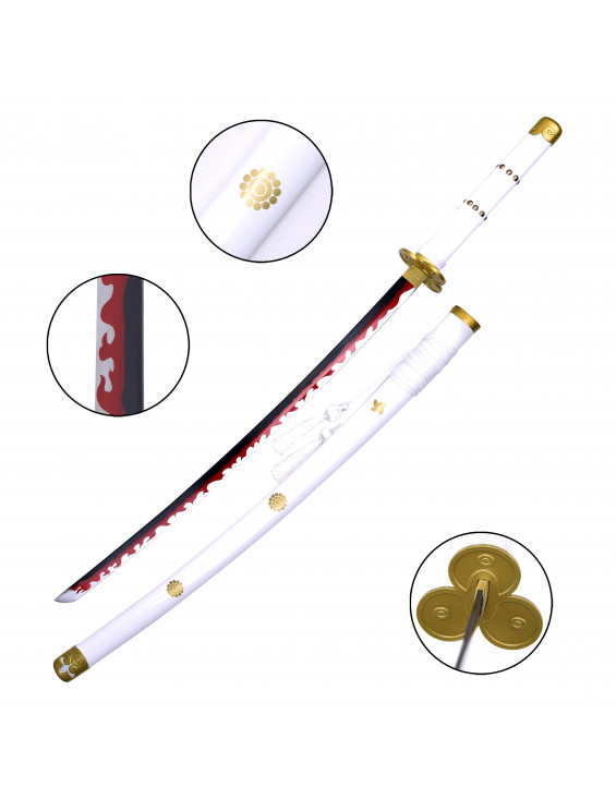 KATANA NON TRANCHANT YAMATO BLANC ET OR