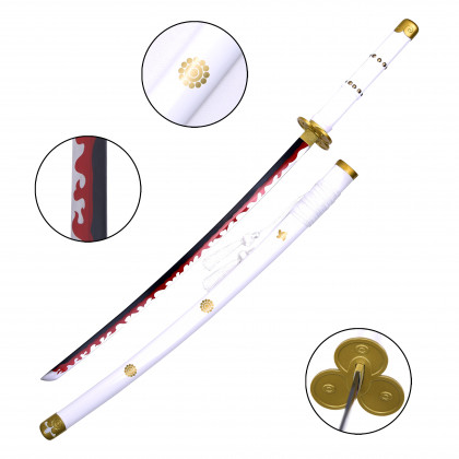 KATANA NON TRANCHANT YAMATO BLANC ET OR