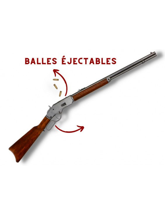 FUSIL WINCHESTER 73 GRIS EJECTABLE + 3 BALLES