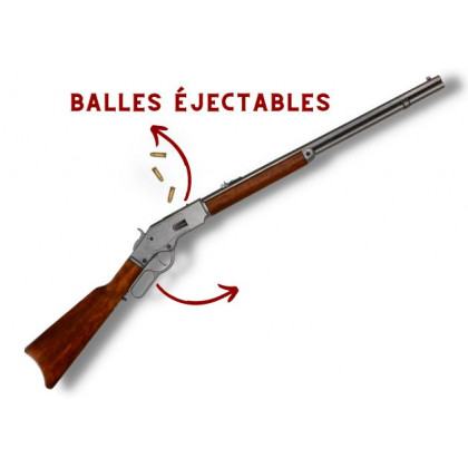 FUSIL WINCHESTER 73 GRIS EJECTABLE + 3 BALLES