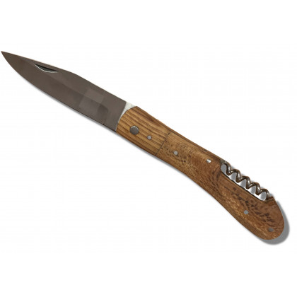 Couteau tire-bouchon en bois de platane