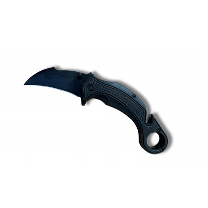 COUTEAU KARAMBIT OUVERTURE ASSISTEE NOIR AVEC COUPE CEINTURE