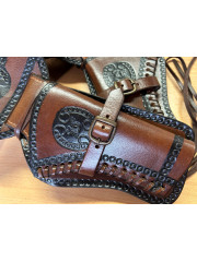 CEINTURE CUIR 2 PISTOLETS