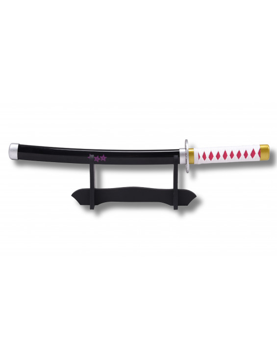 MINI KATANA NOIR TRESSAGE BLANC 27 CM