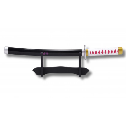 MINI KATANA NOIR TRESSAGE BLANC 27 CM