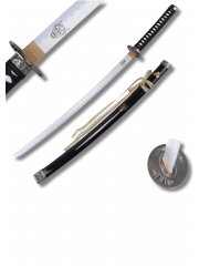 Katana en bois décoratif — Réplique Hattori Hanzo avec motif démon