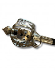 Épée Jacobite à garde en panier dorée