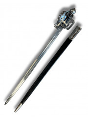 Épée Jacobite à garde en panier dorée