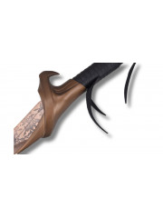 Épée Organique de Chasseur – Lame Courbe Style Dragon avec Support