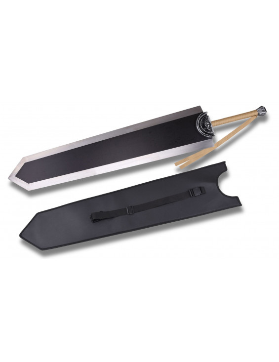 Épée Massive Noire de Guerrier Sombre – Style Dragon Slayer avec Fourreau