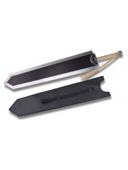 Épée Massive Noire de Guerrier Sombre – Style Dragon Slayer avec Fourreau