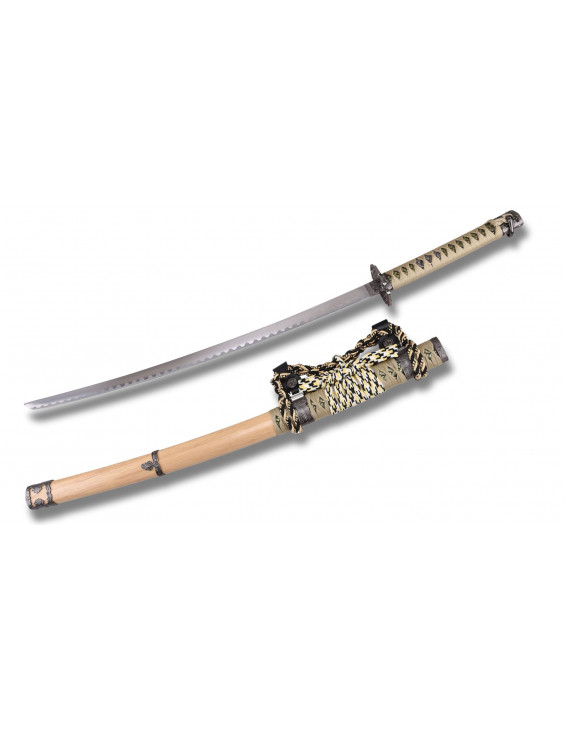 Tachi Japonais de Collection – Sabre Cérémonial avec Saya Bois et Garde Sculptée