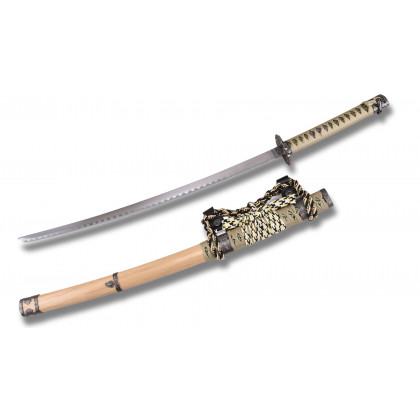 Tachi Japonais de Collection – Sabre Cérémonial avec Saya Bois et Garde Sculptée