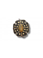 Tachi Japonais Rouge Pailleté – Sabre de Cérémonie avec Ornements Dorés et Saya Brillant