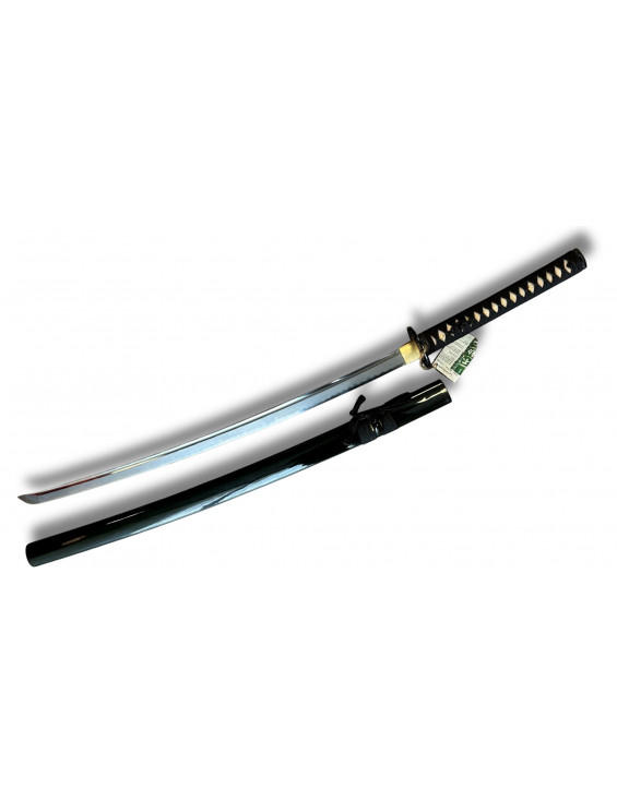 Katana Kobuse Noir Double Acier Élégance Guerrière