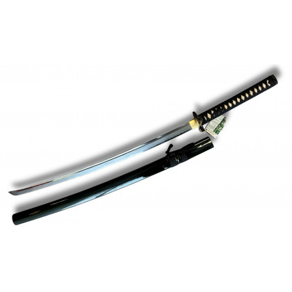 Katana Kobuse Noir Double Acier Élégance Guerrière