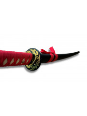 Katana Rouge 1045 Lame Éclair Élégance Impériale