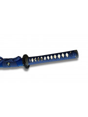 Wakizashi Bleu Nuit Trempe Argile Finition Maître