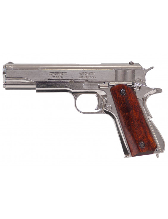 PISTOLET 45 USA 1911 CHROME (IDEM P1227NQ) DEMONTABLE