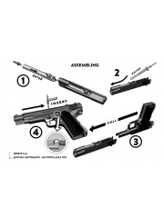 PISTOLET 45 USA 1911 CHROME (IDEM P1227NQ) DEMONTABLE