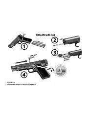 PISTOLET 45 USA 1911 CHROME (IDEM P1227NQ) DEMONTABLE