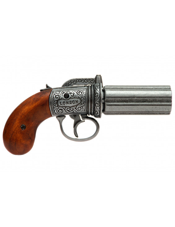 PISTOLET ANGLAIS 1840 6 CANONS GRIS