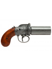 PISTOLET ANGLAIS 1840 6 CANONS GRIS