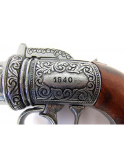 PISTOLET ANGLAIS 1840 6 CANONS GRIS